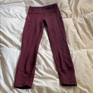 Maroon Lulu Lemon Leggings